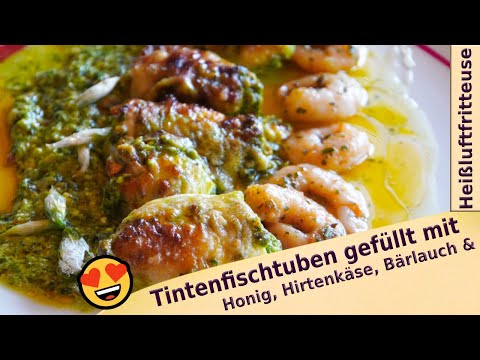 Tintenfischtuben gefüllt super lecker aus der Heißluftfritteuse du wirst es lieben