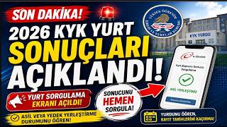 📢 SON DAKİKA! 2026 KYK YURT BAŞVURU SONUÇLARI AÇIKLANDI! 🔥KYK YURT BAŞ