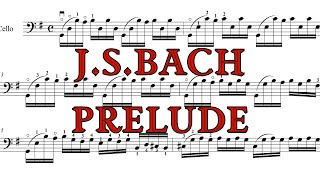 Bach G Major Prelude from Suite No.1 | Tutorial with Scrolling Sheet Music in Slow Tempo