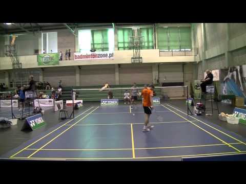 IMP 2013 Mistrzostwa Polski Badminton 1 Runda Adrian Dziółko vs Michał Suski 2 set HD