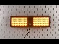 Výstražné svetlo 12V / 24V - 48x LED oranžový 2-prvkový predátor (300mm) - Video Youtube