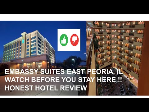 Embassy Suites East Peoria, IL. Watch Before You Stay Here!! Honest Hotel Review
