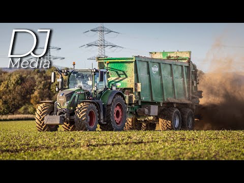 Kalkstreuen XXL - 2x Fendt 724 mit Tebbe Universalstreuer - DJ Media
