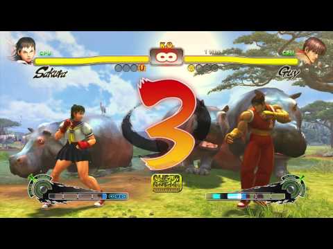 Super Street Fighter 4 Arcade Edition Match #1: Sakura vs Guy
