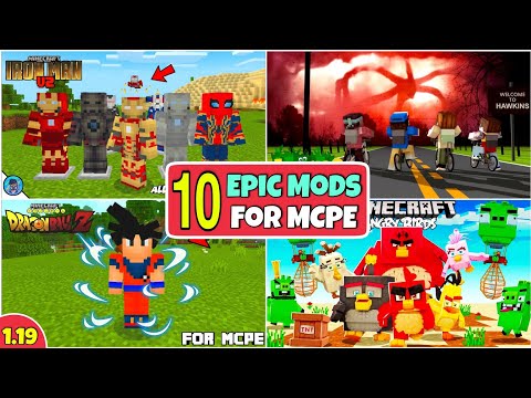 Top 10 epic mods for minecraft pocket edition || Best Minecraft mods 1.19 || Annie X Gamer ||