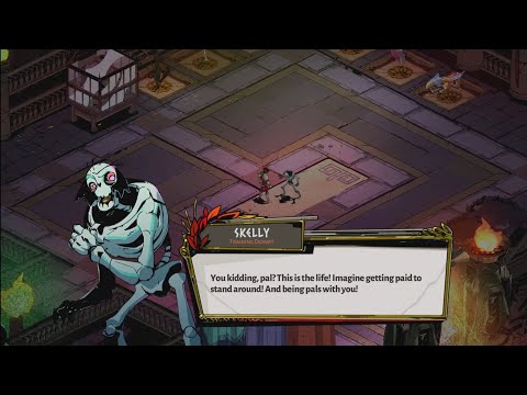 Zagreus can't get over Skelly's prank but still wants to make sure that he's alright - Hades