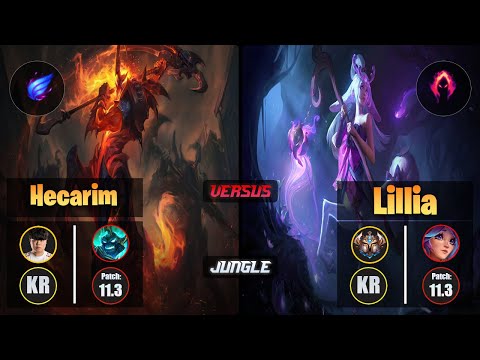 Clid HECARIM (Jungle) [Phase Rush] VS LILLIA - Challenger KR Patch 11.3