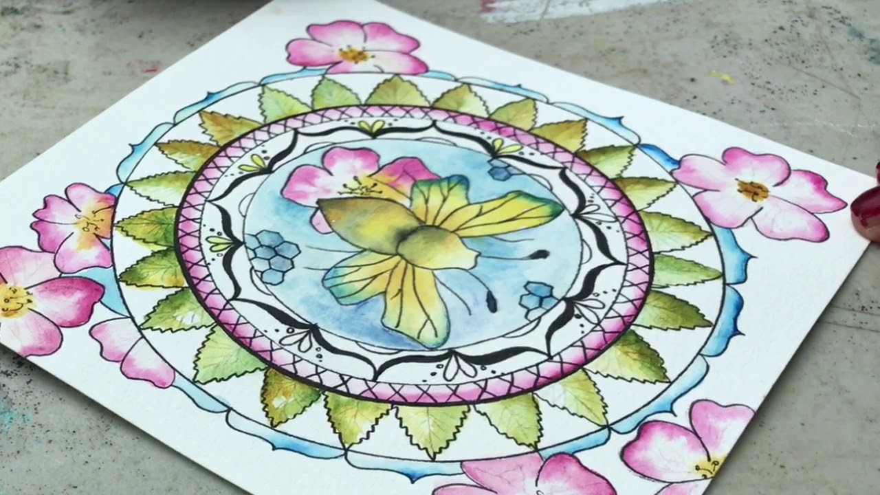 Nature Inspired Watercolor Mandalas