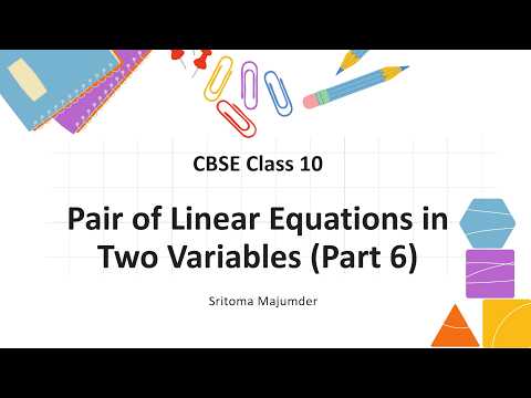 Pair of Linear Equations in Two Variables Maths Worksheet Class 10 | EduSri