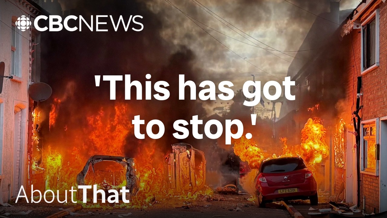 Belfast hit by anti-immigrant protests and arson after alleged stabbing by Sudanese refugee, CBC News reports.
