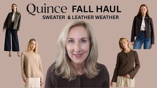 QUINCE FALL HAUL |  SWEATER AND LEATHER WEATHER LUXURY FOR LESS