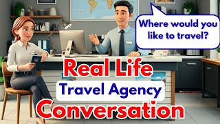 Real Life Travel Agency Conversation | Easy English Speaking Practice for Beginners