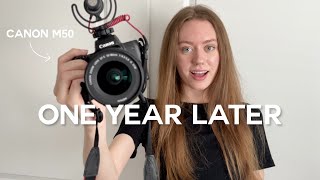 CANON M50 one YEAR later.. is it worth it in 2022? | honest thoughts + updates on my vlog my setup