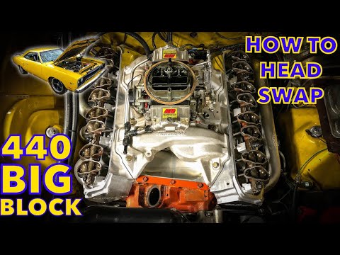 HOW TO SWAP ALUMINUM HEADS ONTO YOUR MUSCLE CAR - BIG BLOCK MOPAR 440 POWERED ROAD RUNNER #Edelbrock