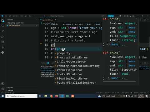 Project Age Calculator Python Programming Pythonfundamentals