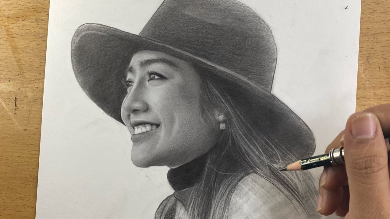Febby Rastanty Realistic Portrait drawing