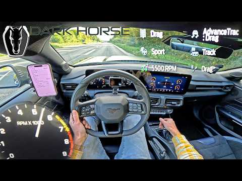 FORD MUSTANG V8 DARK HORSE // TOP SPEED on AUTOBAHN