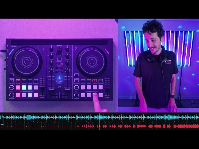 Vídeo relacionado con VIETA PRO Mesa de Mezclas DJ Bluetooth Profesional con Tarjeta de Sonido Integrada. Controladora DJ Con Luces Integradas RGB, Mezclador DJ Controller e Interfaz Audio. Mesa de mezclas DJ (Juno)