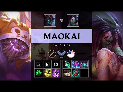 Maokai Mid vs Akali - NA Diamond Patch 25.14