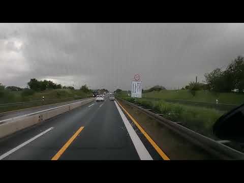 DRIVING IN GERMANY. Highway A20 to Rostock. Renovation.