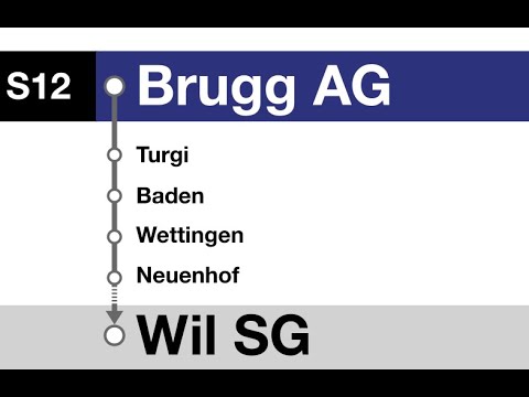 ZVV (SBB) Ansagen » S12 Brugg AG — Wil SG | SLBahnen