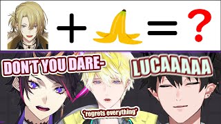 Luca learned the banana peel trick and it's so over for Nijinova 【NIJISANJI EN CLIP】