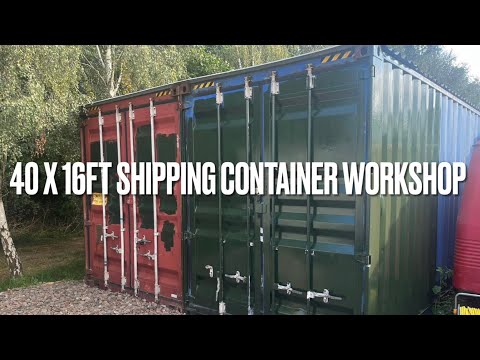 Joining 2 x 40ft Shipping Containers Together to make a Workshop Garage