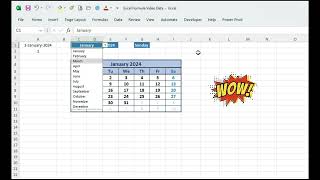 Calendar in Excel @ExcelWithAnubhav #excelformula #shorts,#sequence