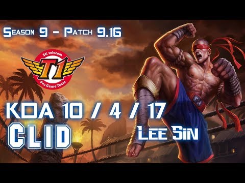 SKT T1 Clid LEE SIN vs REK'SAI Jungle - Patch 9.16 KR Ranked