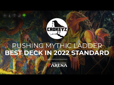 The BEST Deck in 2022 Standard | Pushing the Mythic Ladder | MONO GREEN  | CROKEYZ MTG Arena