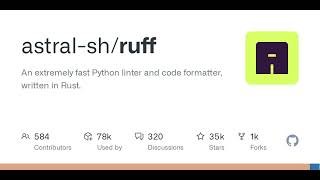 GitHub - astral-sh/ruff: An extremely fast Python linter and code form