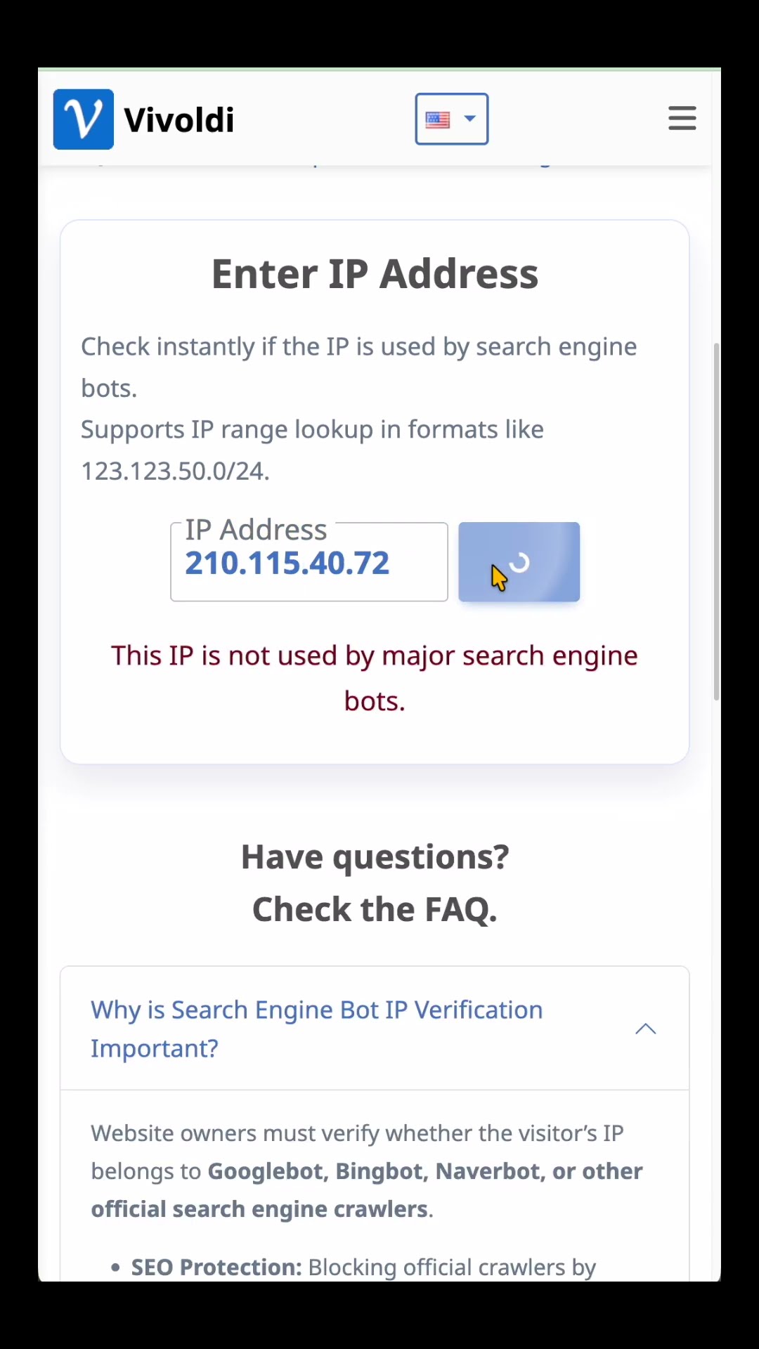 検索エンジンのIPを即チェック｜検索エンジンボット検出