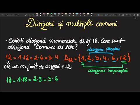 Divizori si multipli comuni clasa a 5 a Teorie Exercitii(Invata Matematica Usor-Meditatii Online)