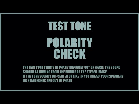 POLARITY CHECK TEST TONE | test if your speakers or headphones are in phase