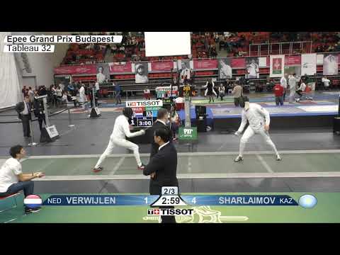 2020 112 T32 12 M E Individual Budapest HUN GP GREEN SHARLAIMOV KAZ vs VERWIJLEN NED