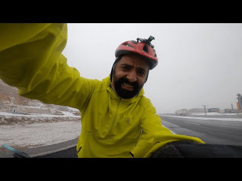 I Got Caught in a Blizzard in Tendürek! My Fight Against Snow Has Begun - 3-Day Bike Tour Between...