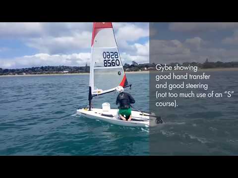 Open Skiff - light wind gybe