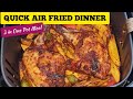 Air Fryer Chicken Legs And Potatoes Dinner Recipe Easy One Pot Air Fried Recipes