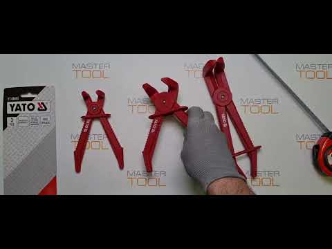 Набор зажимов для шлангов YATO, 3 шт, диаметр 13-32 мм, с фиксатором Набор зажимов для шлангов YATO, 3 шт, диаметр 13-32 мм, с фиксатором