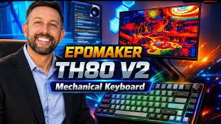 EPOMAKER TH80 V2 Mechanical Keyboard - RGB LEDs, 75% Layout with Programmable Knob