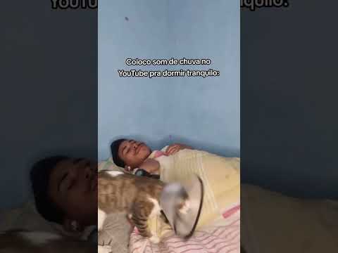 Colocando som de chuva pra dormir tranquilo