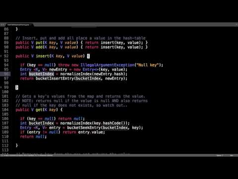 Hash table separate chaining source code Video