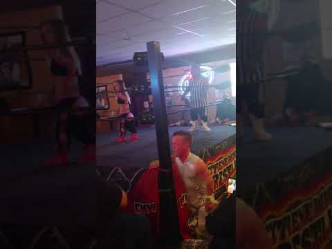 Extreme Midget Wrestling(getting hit with wet floor signs and biting asses)