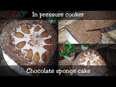 Chocolate sponge cake in pressure cooker by kitchen with areeba. Quick and easy recipe. 😋🥧