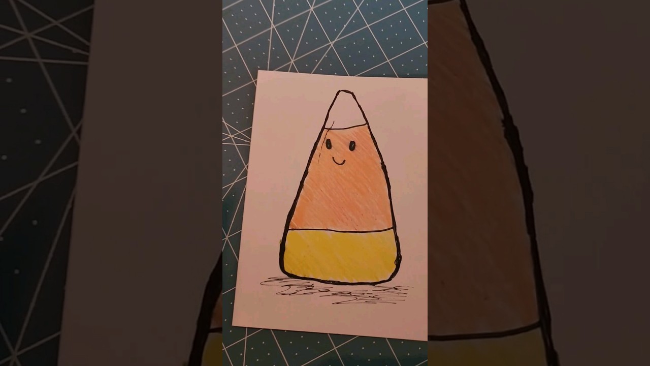 Halloween Card Ideas, Part 4! It's Corn...Candy Corn that is 😆 #itscorn #halloweencard #candycorn