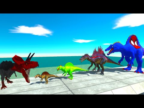 4 SIZE of SPINOSAURUS EVOLUTION Strongest - Animal Revolt Battle Simulator