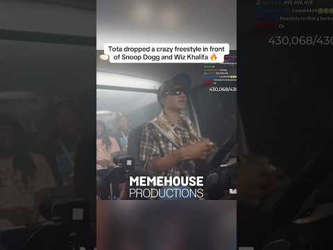 Tota dropped a crazy freestyle in front of Snoop Dogg and Wiz Khalifa 🔥  #fyp #viral #kaicenat