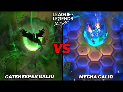 Galio Mecha VS Gatekeeper Skin Comparison Wild Rift