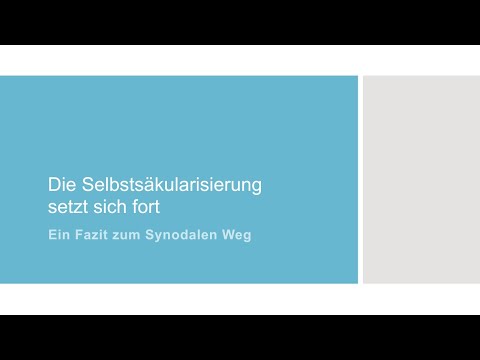 Self-secularization continues – via the Synodal Path