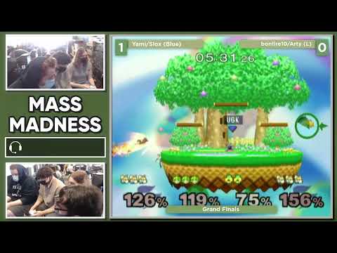Mass Madness 35 SSBM - Slox/YAMI (Blue) vs. Arty/bonfire10 [L] (Green) - Melee Doubles GF